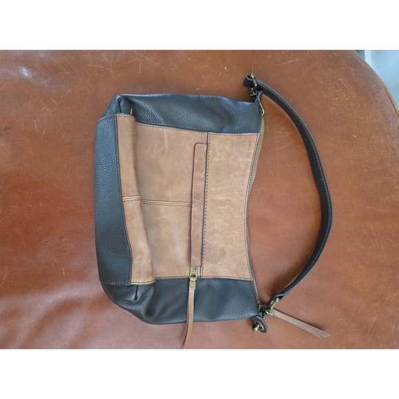 The Sak Indio Two Tone Brown Leather‎  Alameda Purse Snake Skin Pattern Strap - Picture 4 of 12